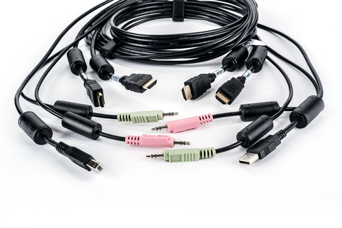 CABLE ASSY 2-HDMI/1-USB/2-AUDIO 6FT CABLE ASSY 2-HDMI/1-USB/2-AUDIO 6FT