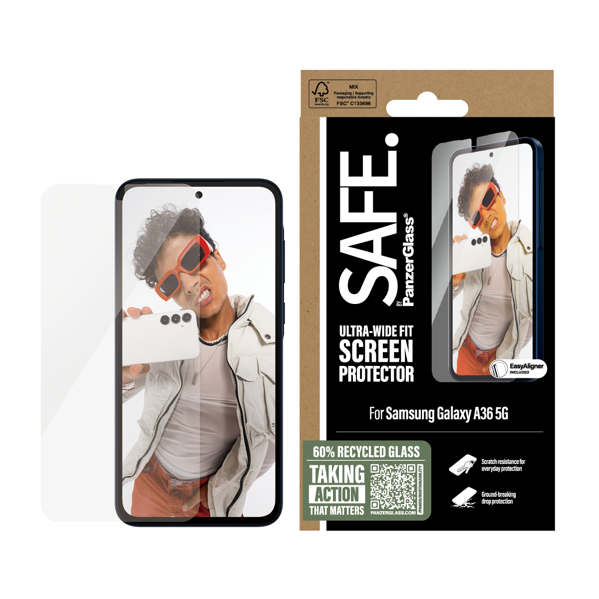  Ultra-Wide Fit w. EasyAligner Protection d'écran transparent 1 pièce(s)