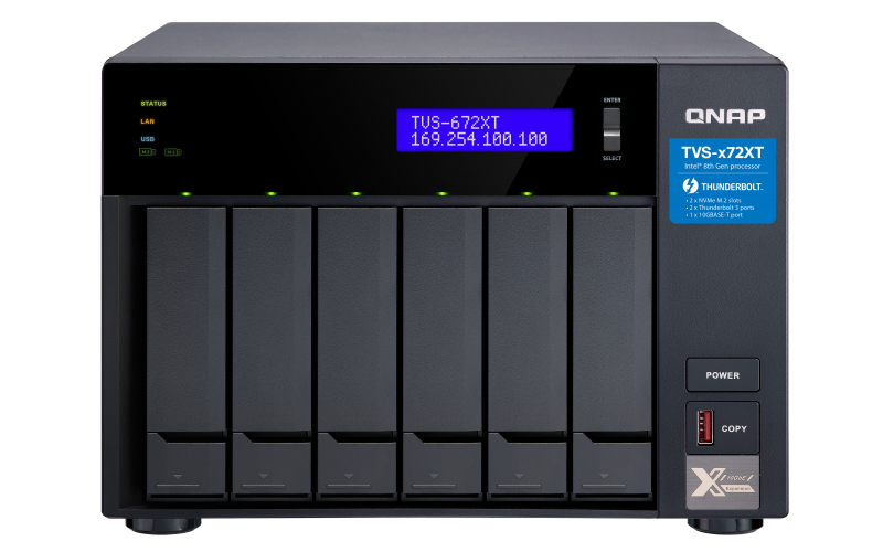 TVS-672XT NAS Tower Ethernet/LAN Noir i3-8100T TVS-672XT NAS Tower Ethernet/LAN Noir i3-8100T