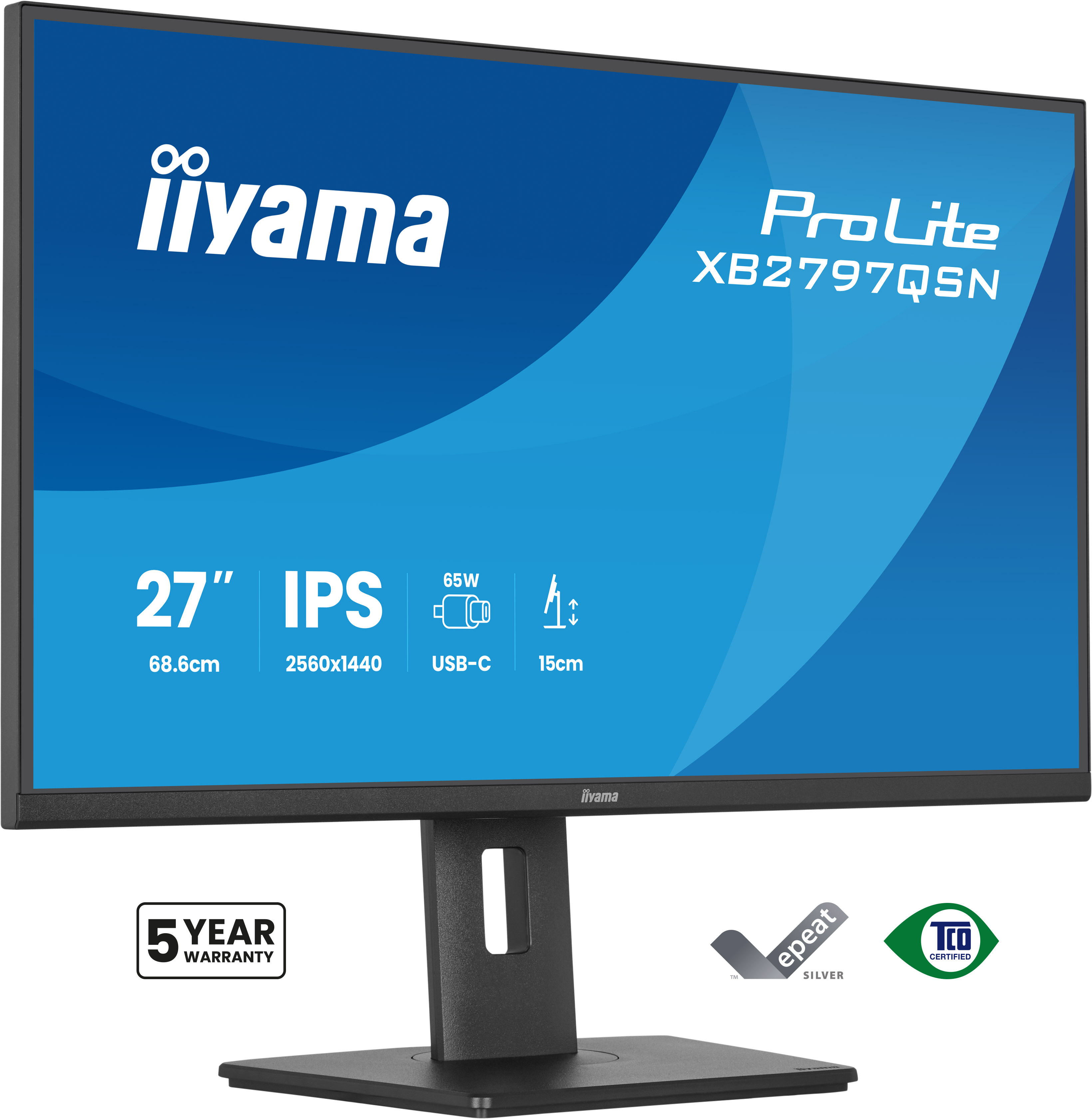 iiyama ProLite XB2797QSN-B1 écran plat de PC 68,6 cm (27") 2560 x 1440 pixels Quad HD Noir