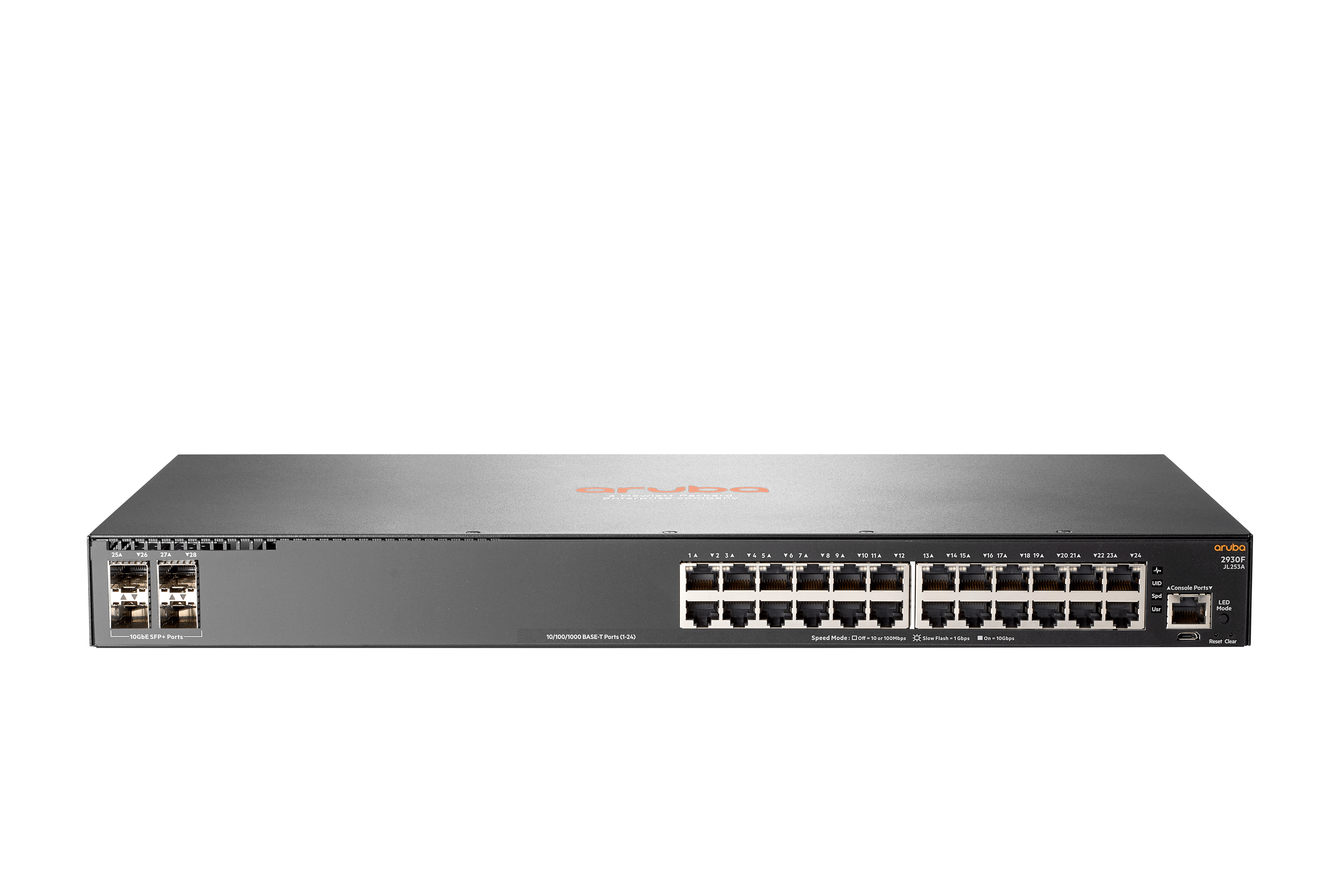 Aruba 2930F 24G 4SFP+ Géré L3 Gigabit Ethernet (10/100/1000) 1U Gris