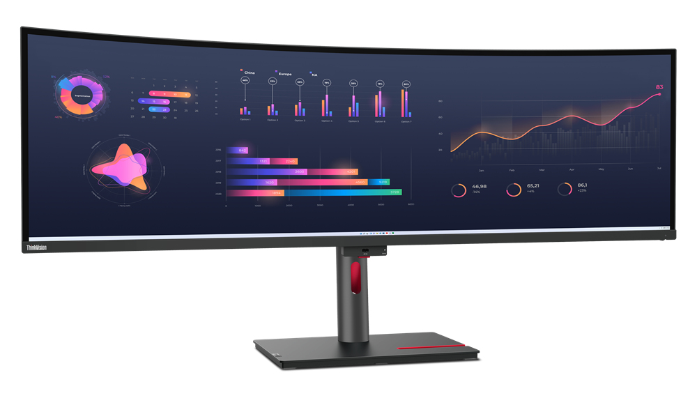 Lenovo ThinkVision P49w-30 LED display 124,5 cm (49") 5120 x 1440 pixels DQHD Noir Lenovo ThinkVision P49w-30 LED display 124,5 cm (49") 5120 x 1440 pixels DQHD Noir