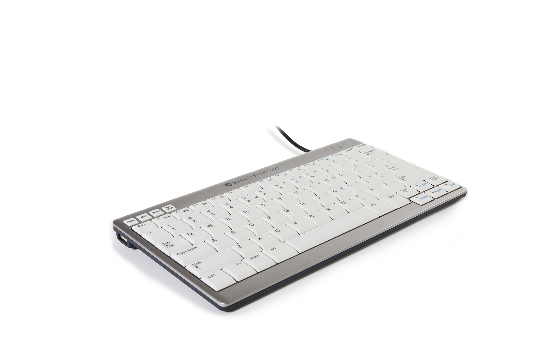 BakkerElkhuizen UltraBoard 950 clavier USB QWERTY US International Argent, Blanc