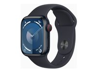 Apple Watch Series 9 41 mm Numérique 352 x 430 pixels Écran tactile 4G Noir Wifi GPS (satellite)