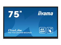 iiyama TE7512MIS-B3AG affichage de messages En forme de kiosk 190,5 cm (75") LCD Wifi 400 cd/m² 4K Ultra HD Noir Écran tactile Intégré dans le processeur Android 11 24/7 iiyama TE7512MIS-B3AG affichage de messages En forme de kiosk 190,5 cm (75") LCD Wifi 400 cd/m² 4K Ultra HD Noir Écran tactile Intégré dans le processeur Android 11 24/7
