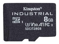 Kingston Technology Industrial 8 Go MicroSDHC UHS-I Classe 10 Kingston Technology Industrial 8 Go MicroSDHC UHS-I Classe 10