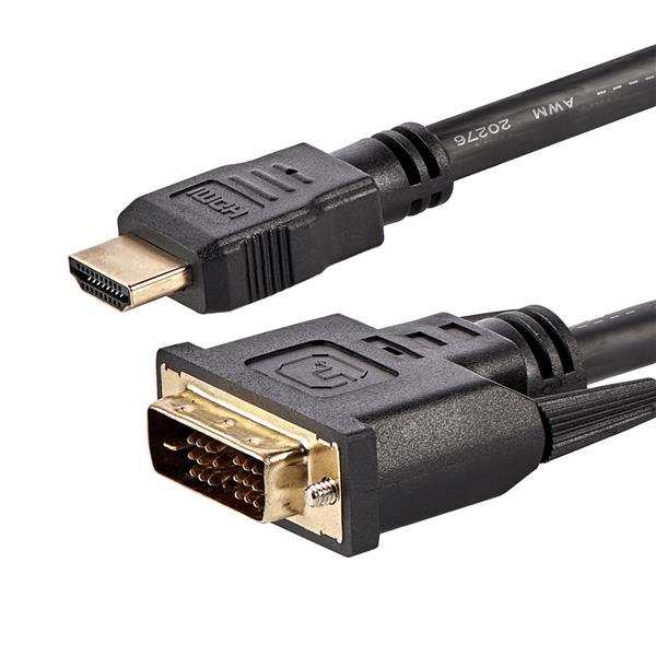 StarTech.com Câble HDMI® vers DVI-D de 1,8m - Mâle / Mâle - Noir StarTech.com Câble HDMI® vers DVI-D de 1,8m - Mâle / Mâle - Noir
