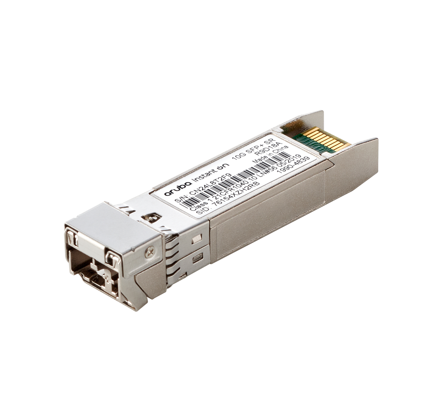 Aruba Instant On 10G SFP+ LC SR 300m OM3 MMF module émetteur-récepteur de réseau Fibre optique 10000 Mbit/s SFP+ Aruba Instant On 10G SFP+ LC SR 300m OM3 MMF module émetteur-récepteur de réseau Fibre optique 10000 Mbit/s SFP+