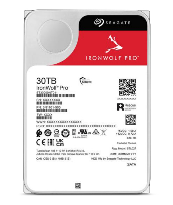 Seagate IronWolf Pro ST30000NT011 disque dur 30 To 7200 tr/min 512 Mo 3.5" Série ATA III