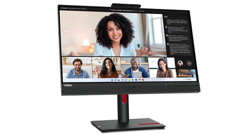 Lenovo ThinkVision T24mv-30 60,5 cm (23.8") 1920 x 1080 pixels Full HD LED Noir Lenovo ThinkVision T24mv-30 60,5 cm (23.8") 1920 x 1080 pixels Full HD LED Noir