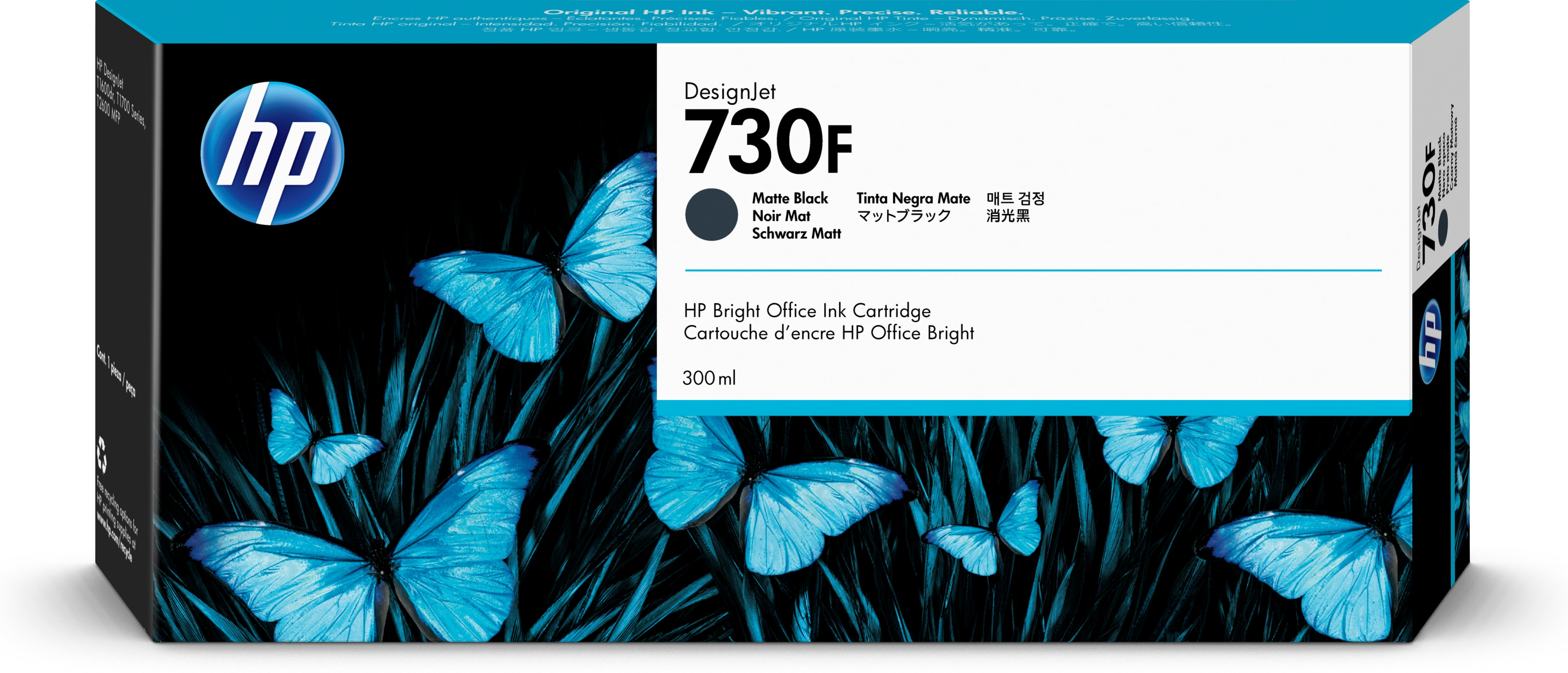 HP 730F Cartouche d'encre DesignJet, noir mat, 300 ml HP 730F Cartouche d'encre DesignJet, noir mat, 300 ml