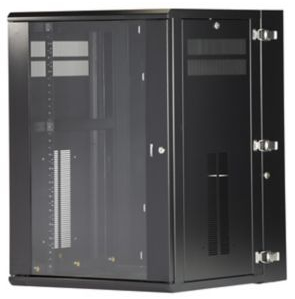 étagère 18U Rack monté sur le mur Noir