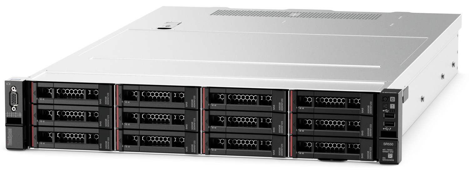 Lenovo ThinkSystem SR550 serveur 2,1 GHz 16 Go Rack (2 U) Intel® Xeon® Silver 750 W DDR4-SDRAM Lenovo ThinkSystem SR550 serveur 2,1 GHz 16 Go Rack (2 U) Intel® Xeon® Silver 750 W DDR4-SDRAM