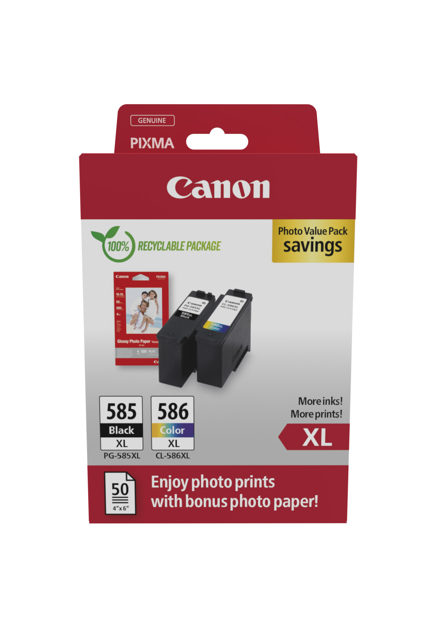 Canon PG-585XL/CL-586 PVP cartouche d'encre 2 pièce(s) Original Rendement élevé (XL) Noir, Cyan, Magenta, Jaune Canon PG-585XL/CL-586 PVP cartouche d'encre 2 pièce(s) Original Rendement élevé (XL) Noir, Cyan, Magenta, Jaune
