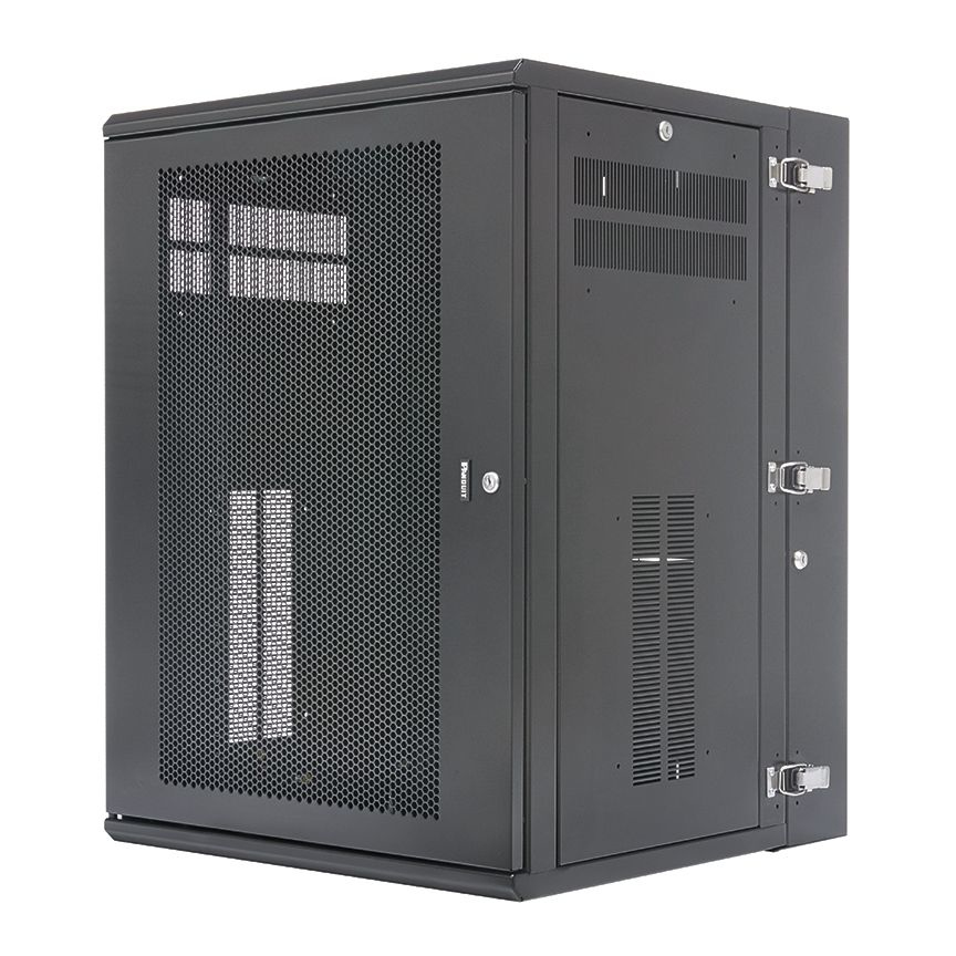 étagère 18U Rack monté sur le mur Noir étagère 18U Rack monté sur le mur Noir