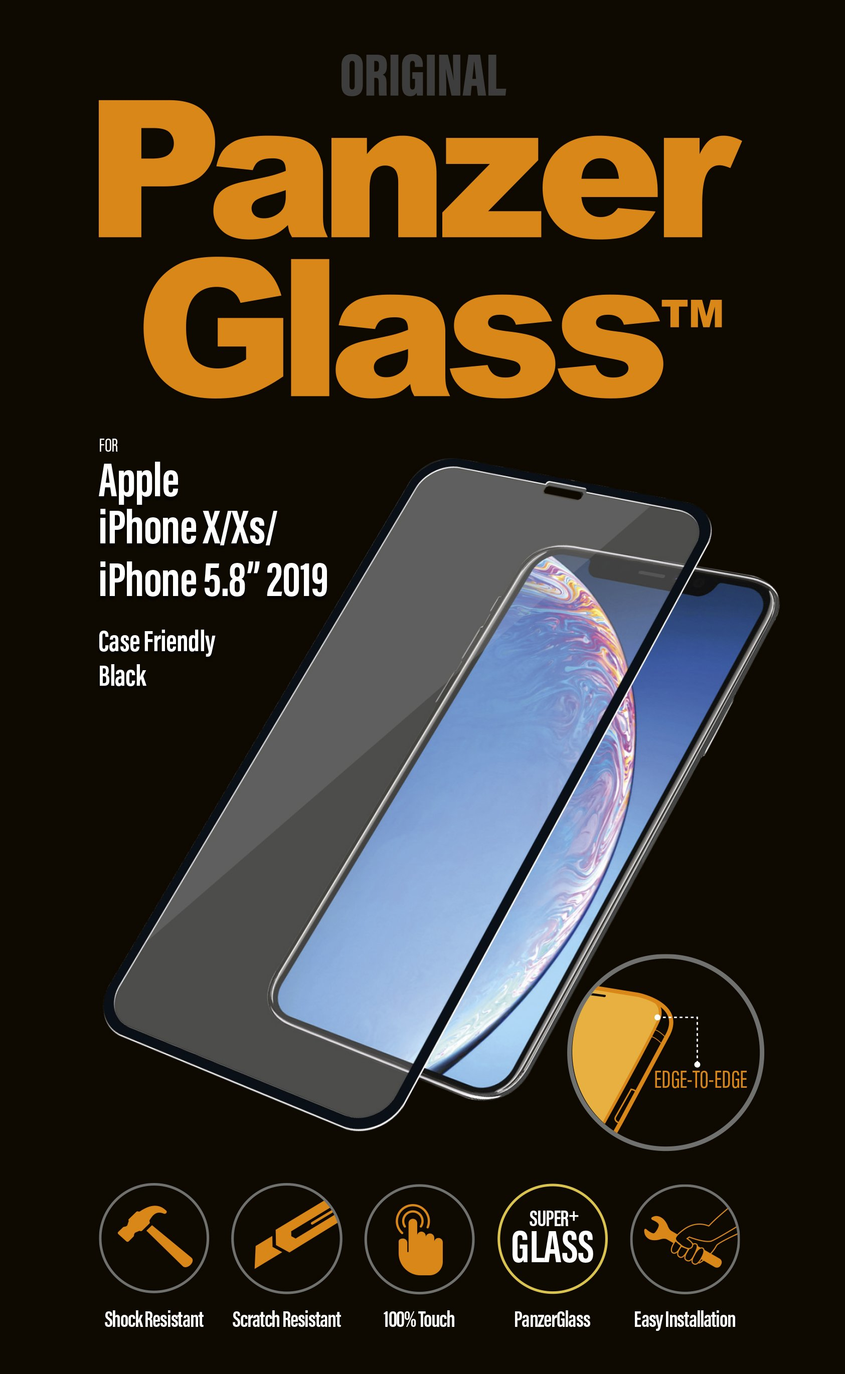 PanzerGlass iPhone X/Xs/11 Pro CF Black