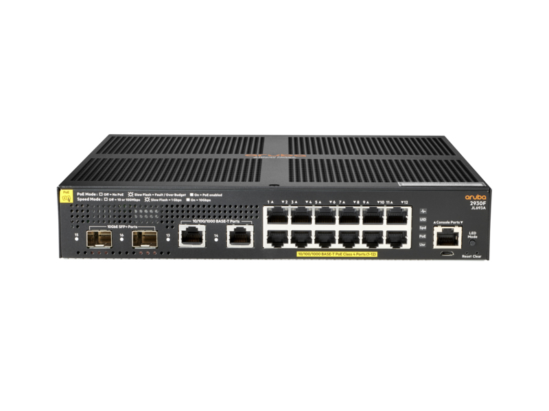 HPE Aruba 2930F 12G PoE+ 2G/2SFP+