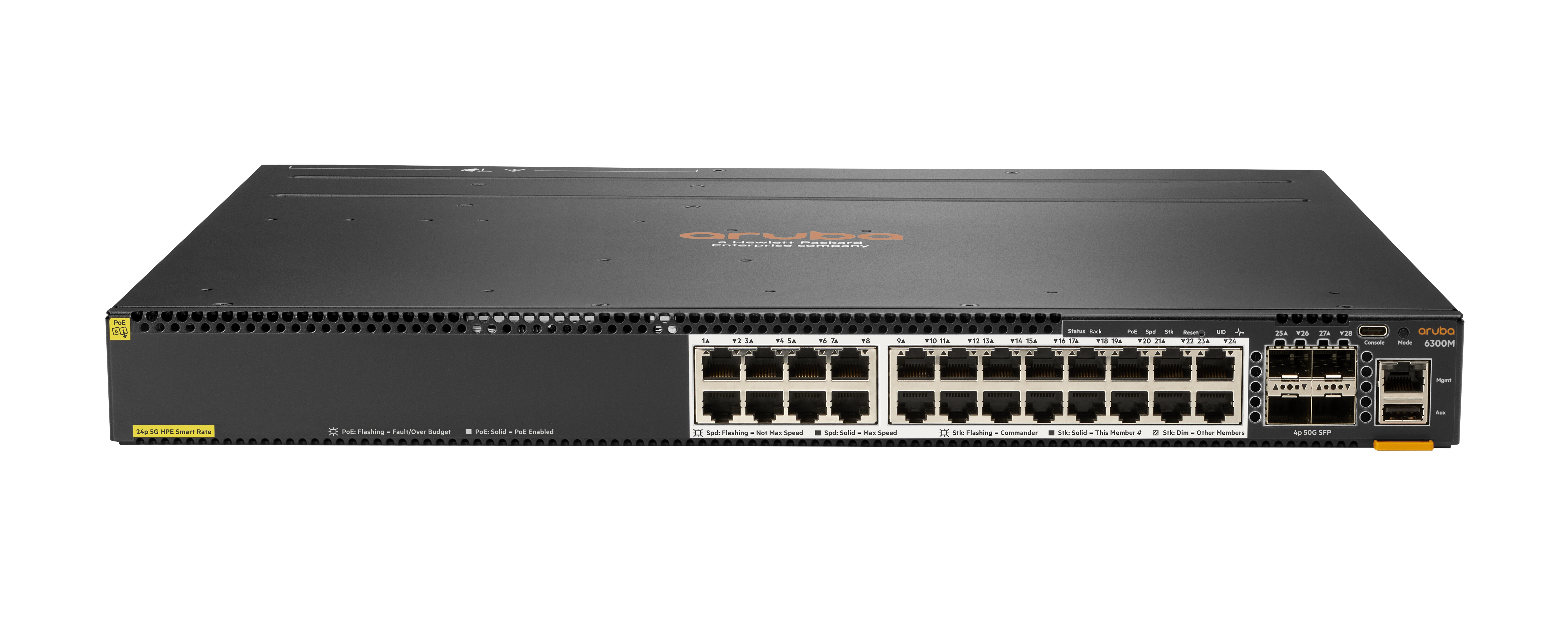 Aruba 6300M Géré L3 Connexion Ethernet, supportant l'alimentation via ce port (PoE) 1U Gris Aruba 6300M Géré L3 Connexion Ethernet, supportant l'alimentation via ce port (PoE) 1U Gris
