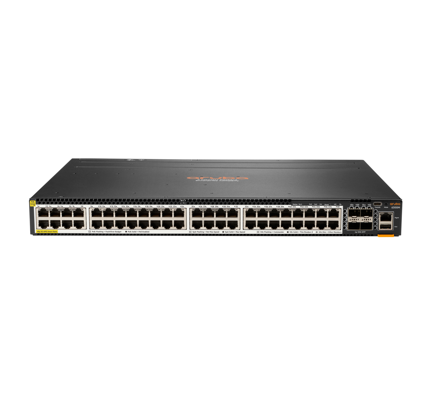Aruba 6300M Géré L3 Connexion Ethernet, supportant l'alimentation via ce port (PoE) 1U Gris Aruba 6300M Géré L3 Connexion Ethernet, supportant l'alimentation via ce port (PoE) 1U Gris