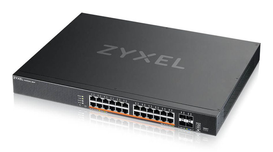 Zyxel XMG2230-28HP Géré L2/L3 2.5G Ethernet (100/1000/2500) Connexion Ethernet, supportant l'alimentation via ce port (PoE) 1U Noir
