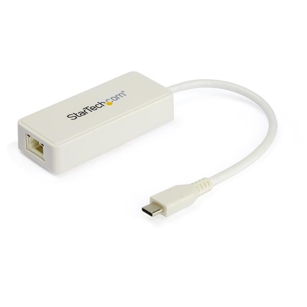 StarTech.com Adaptateur USB-C vers Ethernet Gigabit avec port USB 3.0 StarTech.com Adaptateur USB-C vers Ethernet Gigabit avec port USB 3.0