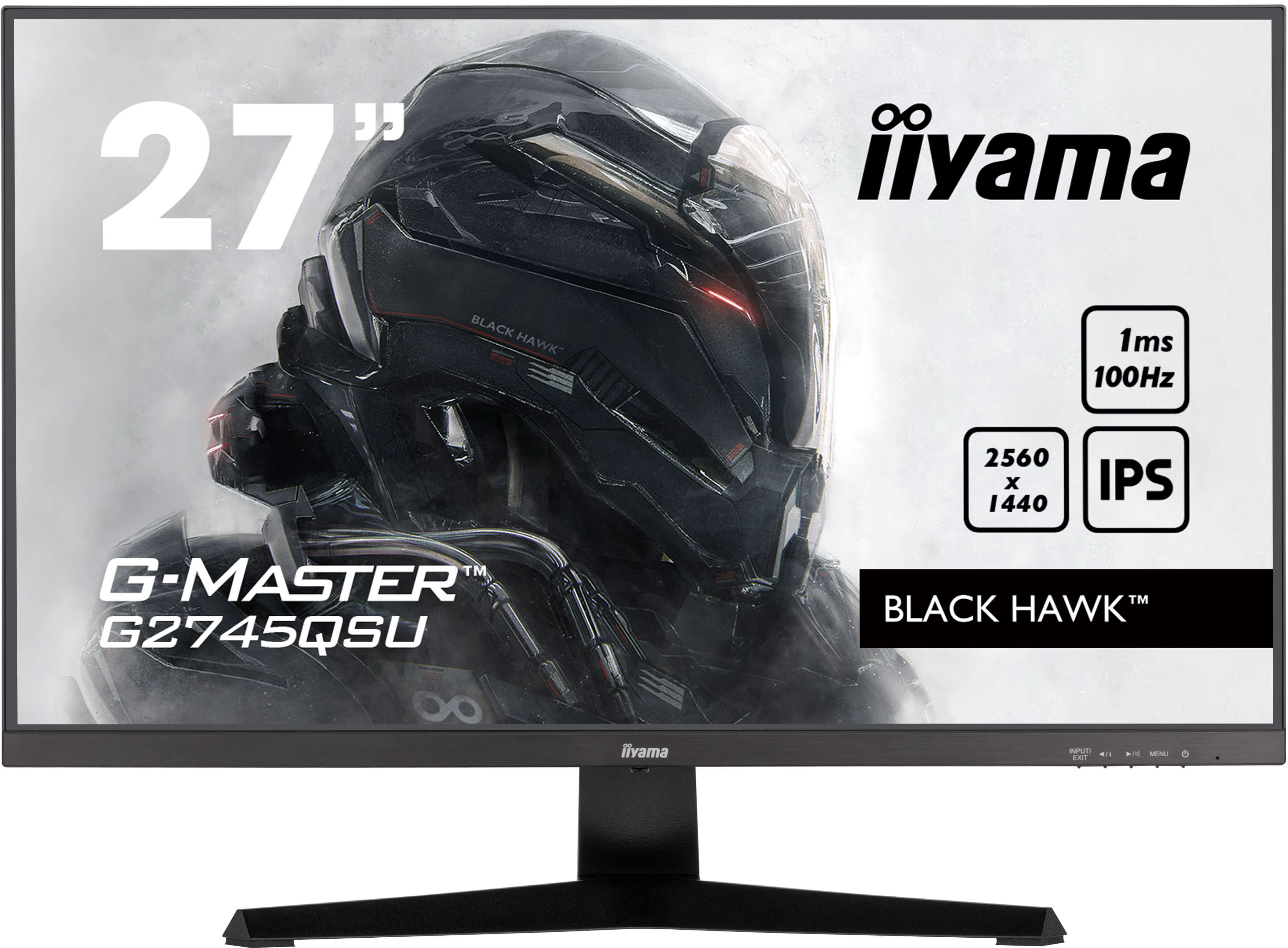 iiyama G-MASTER G2745QSU-B2 écran plat de PC 68,6 cm (27") 2560 x 1440 pixels Wide Quad HD LED Noir iiyama G-MASTER G2745QSU-B2 écran plat de PC 68,6 cm (27") 2560 x 1440 pixels Wide Quad HD LED Noir