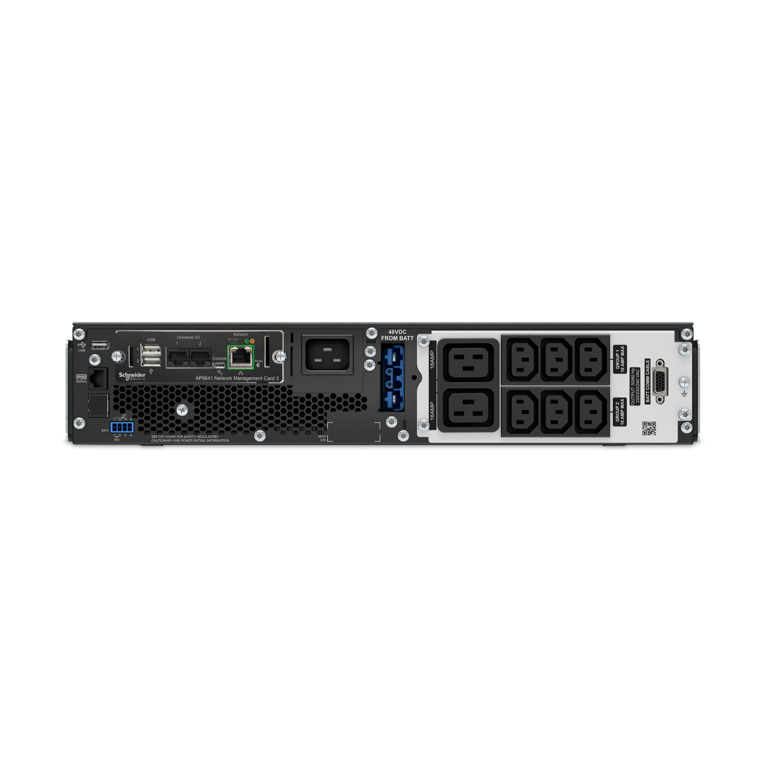 APC SRT3000UXI-NCLI alimentation d'énergie non interruptible Double-conversion (en ligne) 3 kVA 2700 W 8 sortie(s) CA APC SRT3000UXI-NCLI alimentation d'énergie non interruptible Double-conversion (en ligne) 3 kVA 2700 W 8 sortie(s) CA