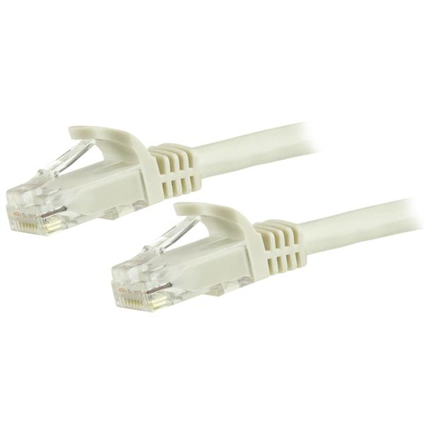 StarTech.com Cordon de raccordement UTP CAT6 (1,5 m) sans crochet - Câble patch RJ45 - Blanc StarTech.com Cordon de raccordement UTP CAT6 (1,5 m) sans crochet - Câble patch RJ45 - Blanc