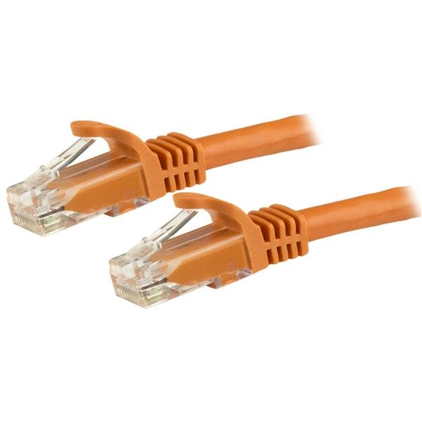 StarTech.com Cordon de raccordement UTP CAT6 (7,5 m) sans crochet - Câble patch RJ45 - Orange StarTech.com Cordon de raccordement UTP CAT6 (7,5 m) sans crochet - Câble patch RJ45 - Orange