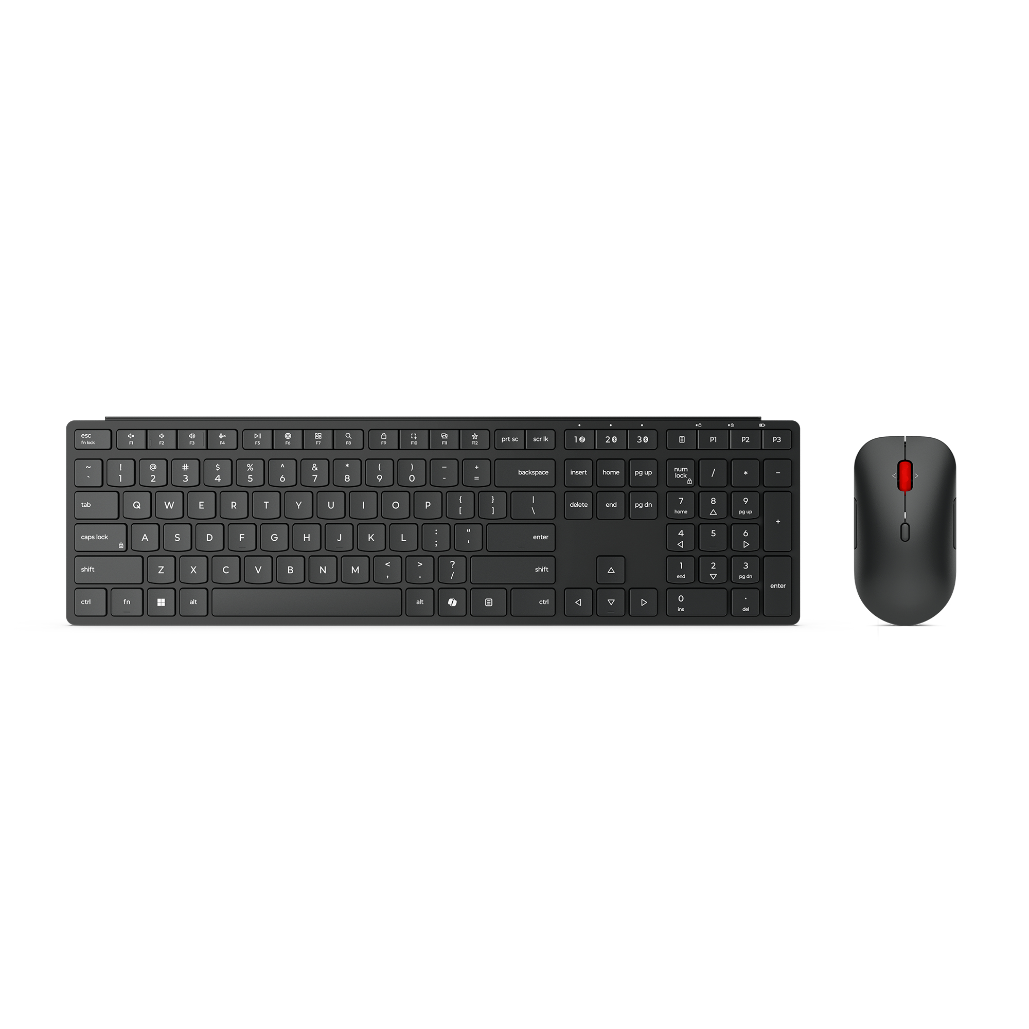 Lenovo 4X31S04814 clavier Souris incluse Bureau RF sans fil + Bluetooth Belge Noir