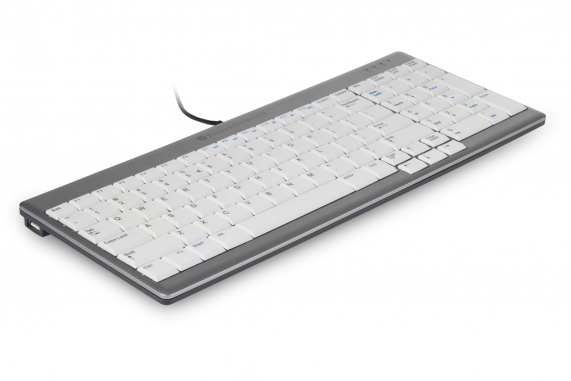 BakkerElkhuizen UltraBoard 960 clavier USB AZERTY Belge Gris, Blanc