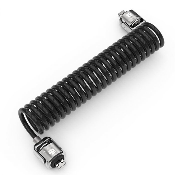 Compulocks Dual Head Coiled Cable Keyed Lock Compulocks Dual Head Coiled Cable Keyed Lock