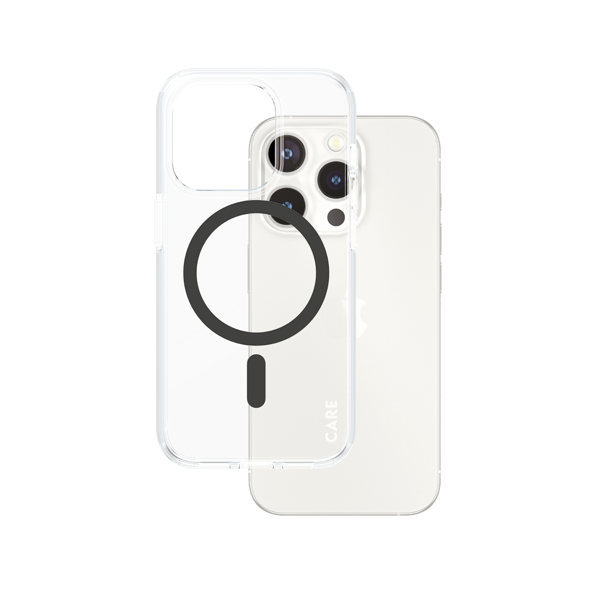 PanzerGlass CARE by ® Flagship Case Urban Combat Transparent w. Black MagSafe iPhone 15 Pro coque de protection pour téléphones portables Housse Noir