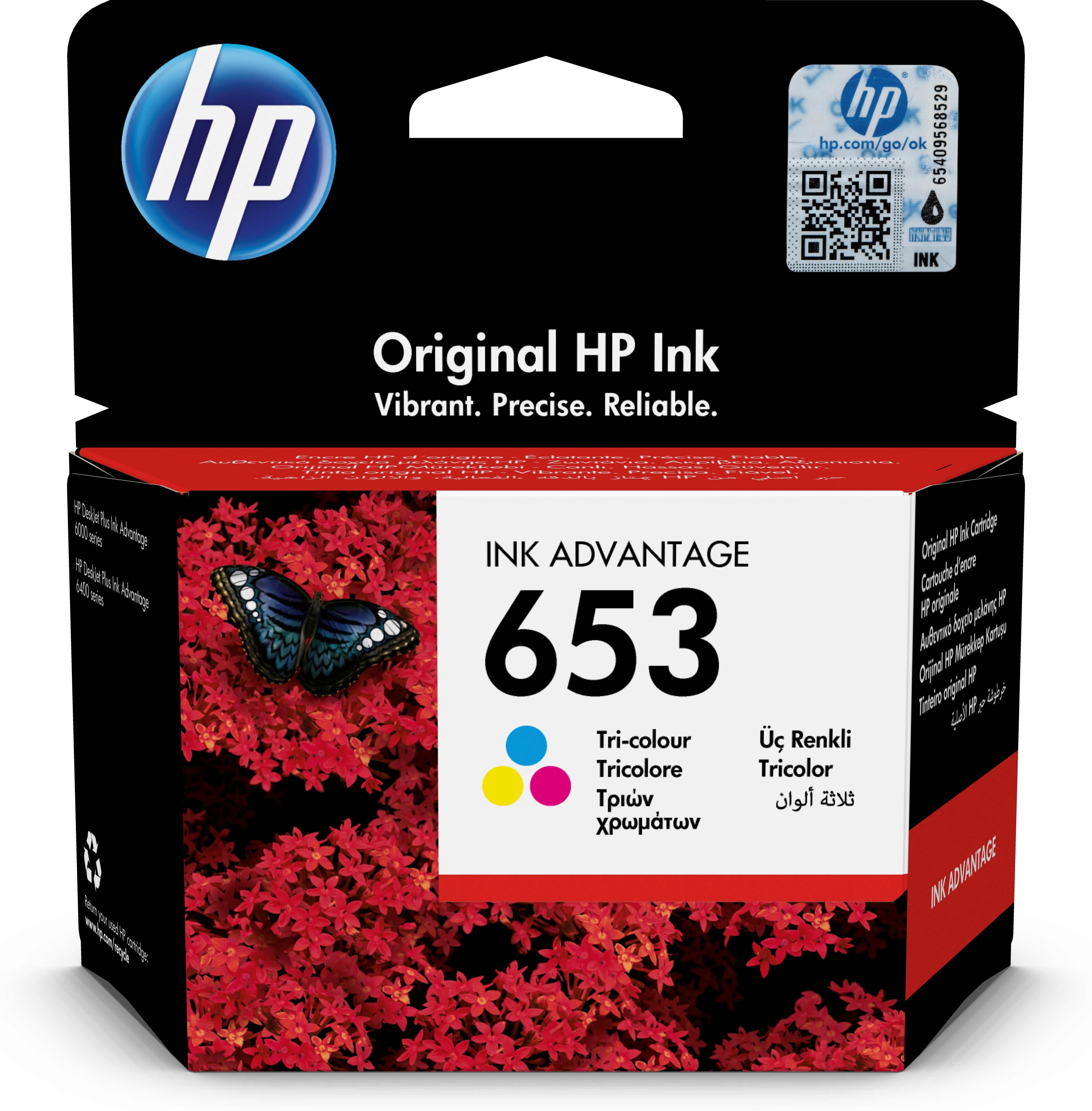 HP Cartouche d’encre Ink Advantage trois couleurs 653 authentique HP Cartouche d’encre Ink Advantage trois couleurs 653 authentique