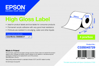 High Gloss Label Continuous High Gloss Label Continuous