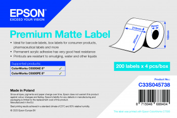 Premium Matte Label Die CutRoll Premium Matte Label Die CutRoll