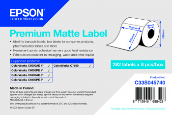 Premium Matte Label Die-CutRoll Premium Matte Label Die-CutRoll