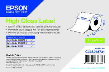 High Gloss Label Continuous High Gloss Label Continuous