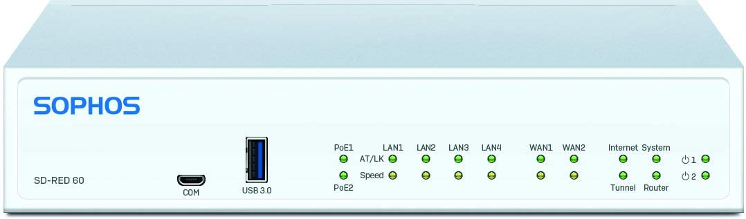 Sophos SD-RED 60 dispositif de gestion de réseau 850 Mbit/s Connexion Ethernet, supportant l'alimentation via ce port (PoE)