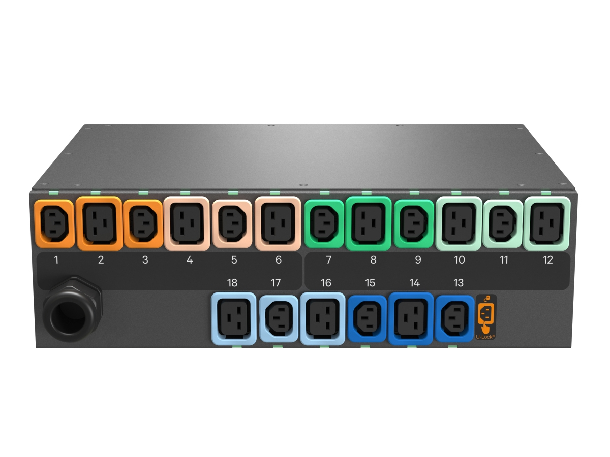 Vertiv MGS3E3R1-18P993-3PS56B2H10-S unité de distribution d'énergie 18 sortie(s) CA 3U Noir Vertiv MGS3E3R1-18P993-3PS56B2H10-S unité de distribution d'énergie 18 sortie(s) CA 3U Noir