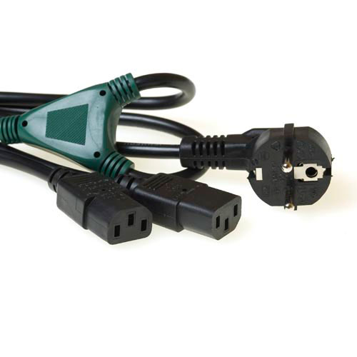 230V SPLITSKABEL SCHUKO M-2 X C13 SPLITS 230V SPLITSKABEL SCHUKO M-2 X C13 SPLITS
