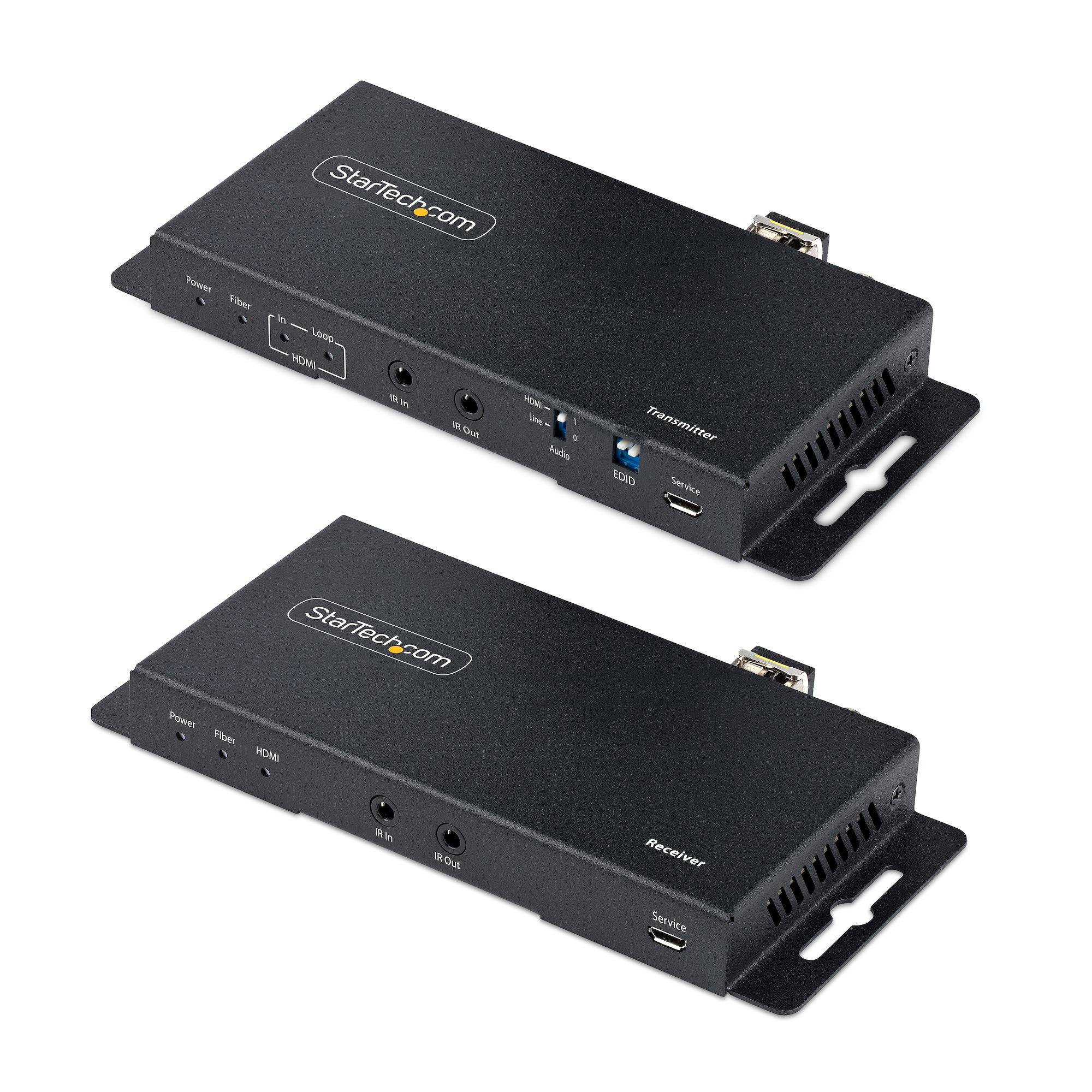 StarTech.com Kit Extender HDMI Fibre Optique - 4K60Hz jusqu'à 1km (Monomode) ou 300m (Multimode) Fibre optique LC, HDR, HDCP, Audio 3.5mm/RS232/Extender IR - Prolongateur/Extension HDMI - Kit Émetteur et Récepteur StarTech.com Kit Extender HDMI Fibre Optique - 4K60Hz jusqu'à 1km (Monomode) ou 300m (Multimode) Fibre optique LC, HDR, HDCP, Audio 3.5mm/RS232/Extender IR - Prolongateur/Extension HDMI - Kit Émetteur et Récepteur