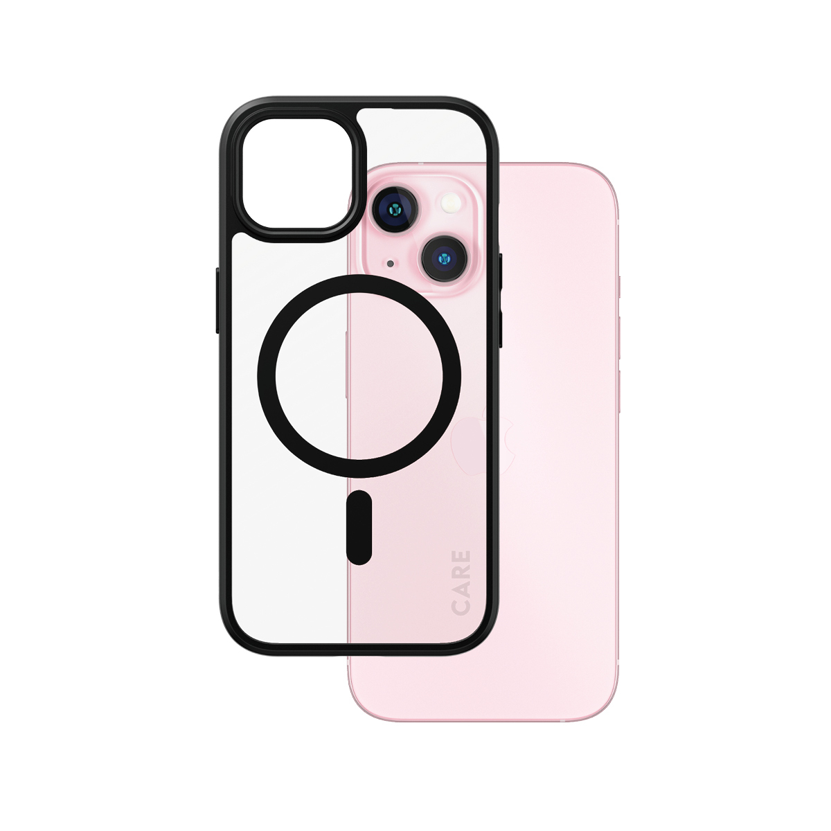 PanzerGlass CARE by ® Flagship Case Transparent Urban Combat w. Black MagSafe iPhone 15 coque de protection pour téléphones portables 15,5 cm (6.1") Housse Noir