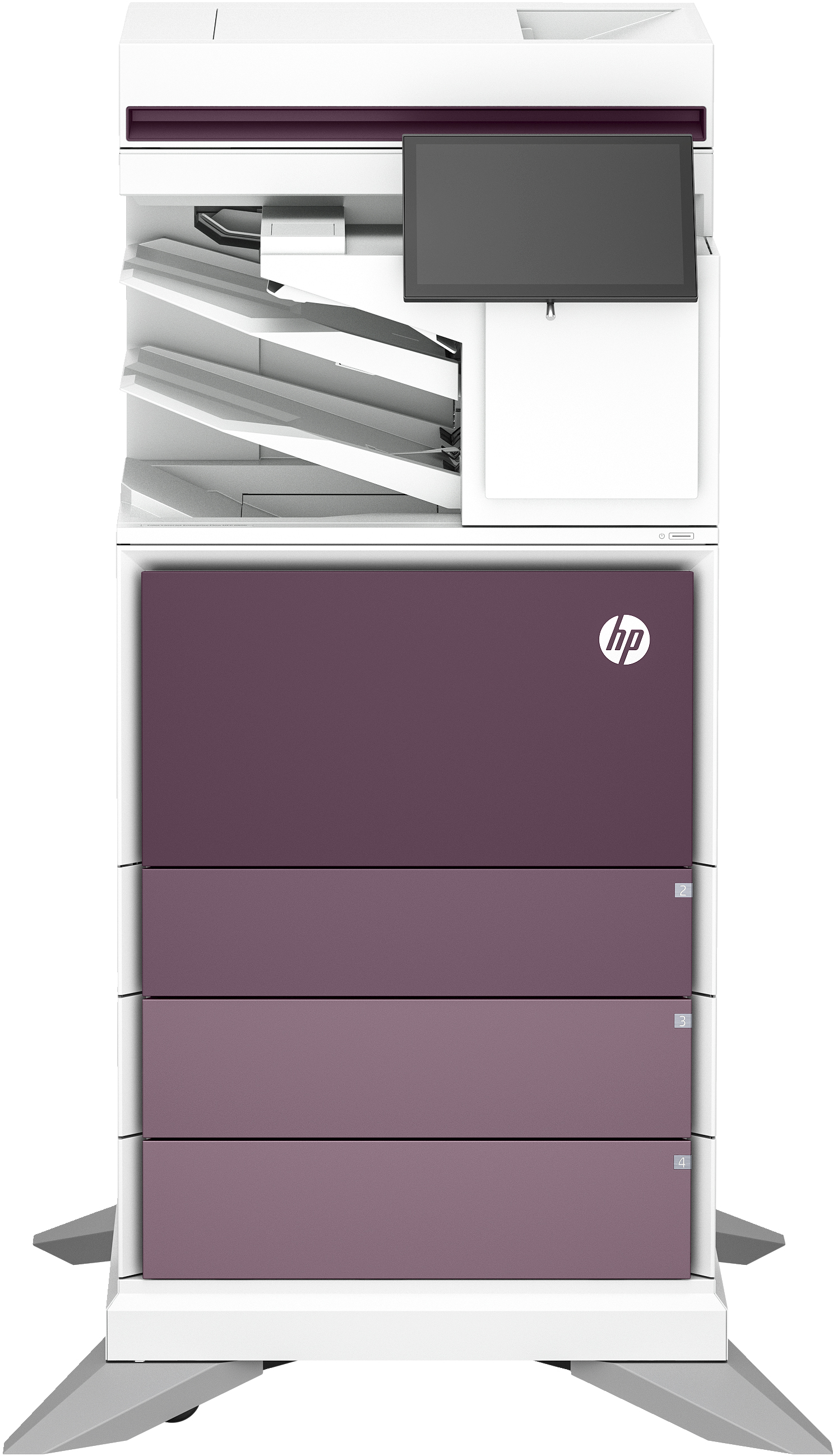 HP Imprimante multifonction Color LaserJet Enterprise Flow 6800zfsw, Impression, copie, scan, fax, Flow. Écran tactile. Agrafage. Cartouche TerraJet