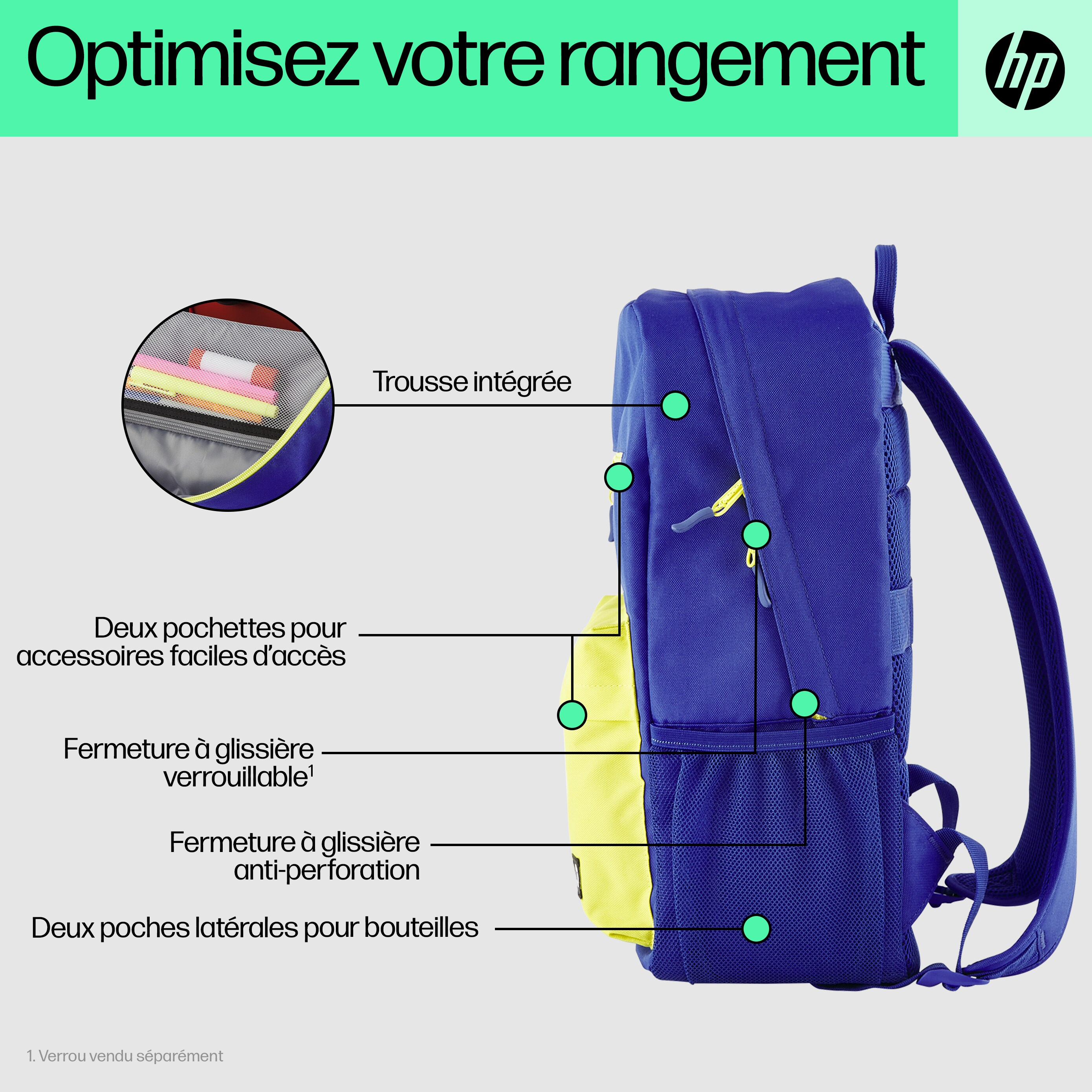 HP Sac à dos Campus (bleu)