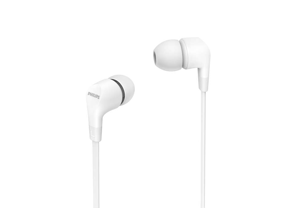 Philips TAE1105WT/00 écouteur/casque Écouteurs Ecouteurs Connecteur de 3,5 mm Blanc