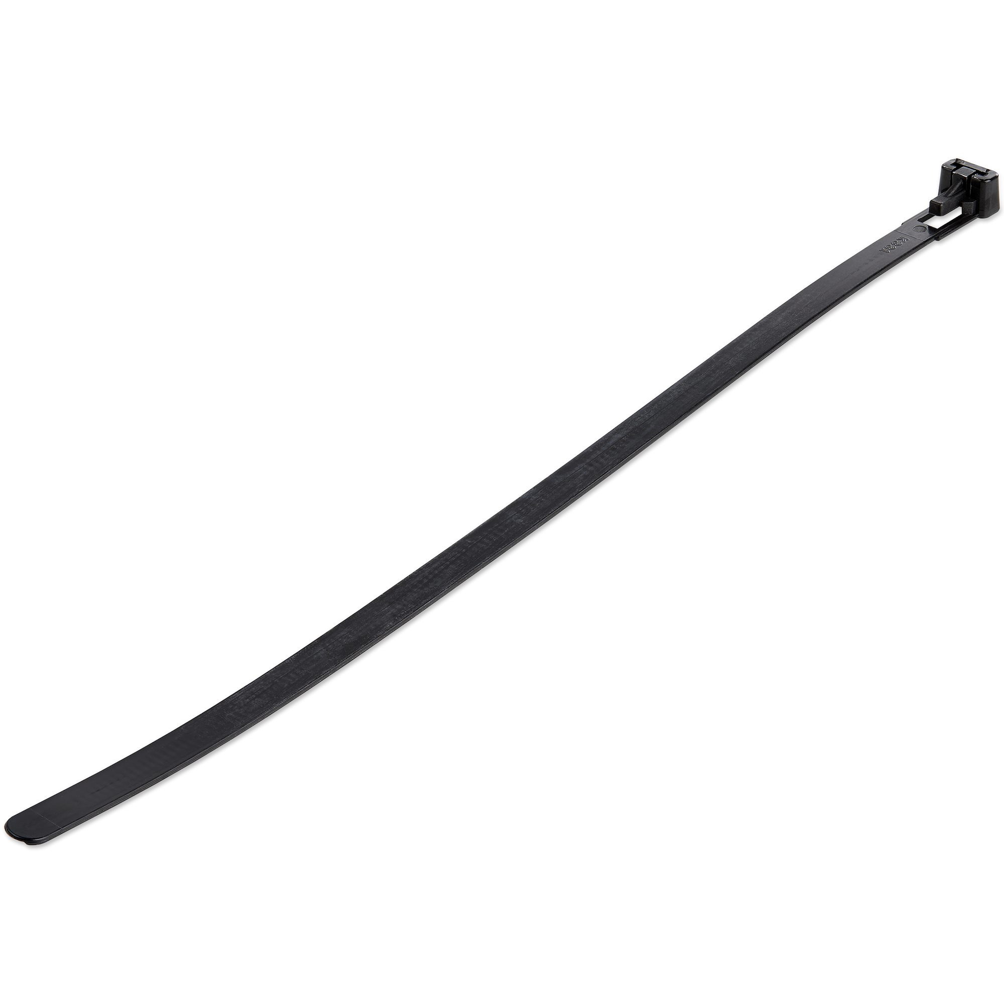 Colliers de Serrage Réutilisables 25 cm Noirs - Largeur 7 mm - Diam. faisceau 65 mm - Résistance traction 22 kg - Colson nylon détachable - Intérieur/extérieur - Homologués 94V-2/UL - 100 pcs