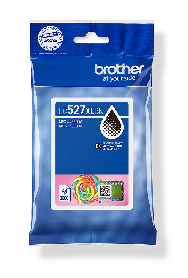Brother Cartouche d'encre haute capacité LC527XLBK d'origine - Noir Brother Cartouche d'encre haute capacité LC527XLBK d'origine - Noir