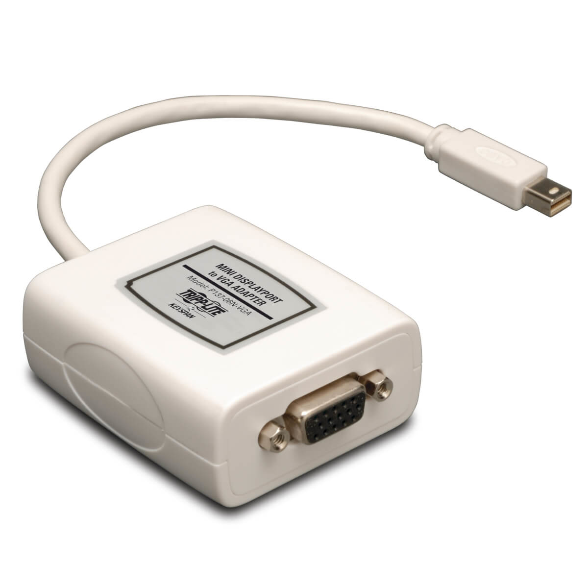 Tripp Lite P137-06N-VGA câble vidéo et adaptateur Mini DisplayPort VGA (D-Sub) + 3,5 mm Blanc Tripp Lite P137-06N-VGA câble vidéo et adaptateur Mini DisplayPort VGA (D-Sub) + 3,5 mm Blanc