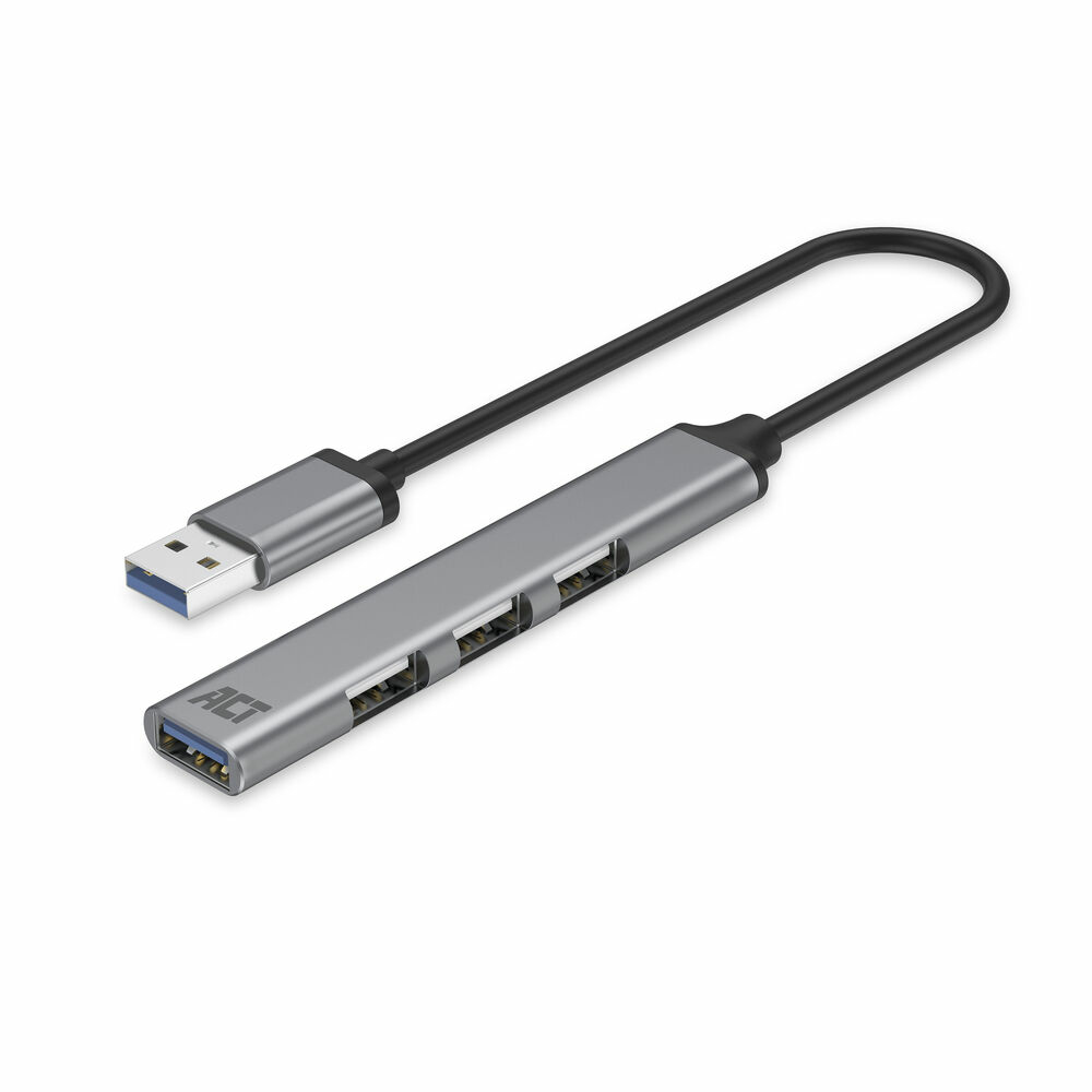 ACT AC6325 hub & concentrateur USB 3.2 Gen 1 (3.1 Gen 1) Type-A 5000 Mbit/s Gris ACT AC6325 hub & concentrateur USB 3.2 Gen 1 (3.1 Gen 1) Type-A 5000 Mbit/s Gris